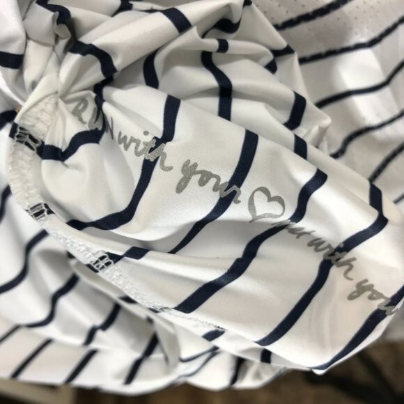 Lululemon Run In The Rain Jacket Quiet Stripe White Deep Indigo Sz 4 - Picture 10 of 15